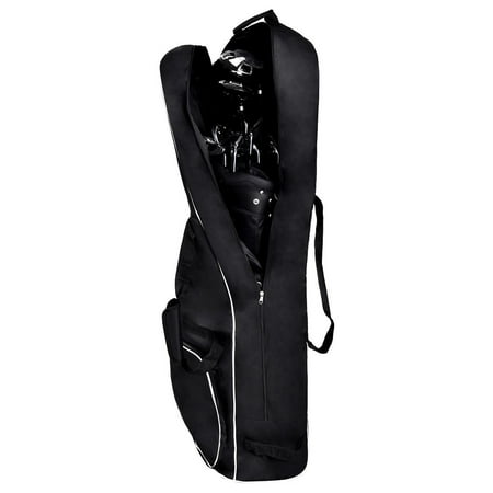 - Costway Black Foldable Golf Bag Travel Cover with Wheel Lightweight Oxford
