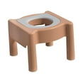thumbnail image 4 of Elderly Squat Toilet Seat Stool Potty Chair for Bathroom Practical Portable Khaki Top, 4 of 8
