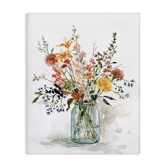 Stupell Industries Shabby Chic Warm Summer Floral Bouquet Canvas Art, 16 x 20, by Carol Robinson