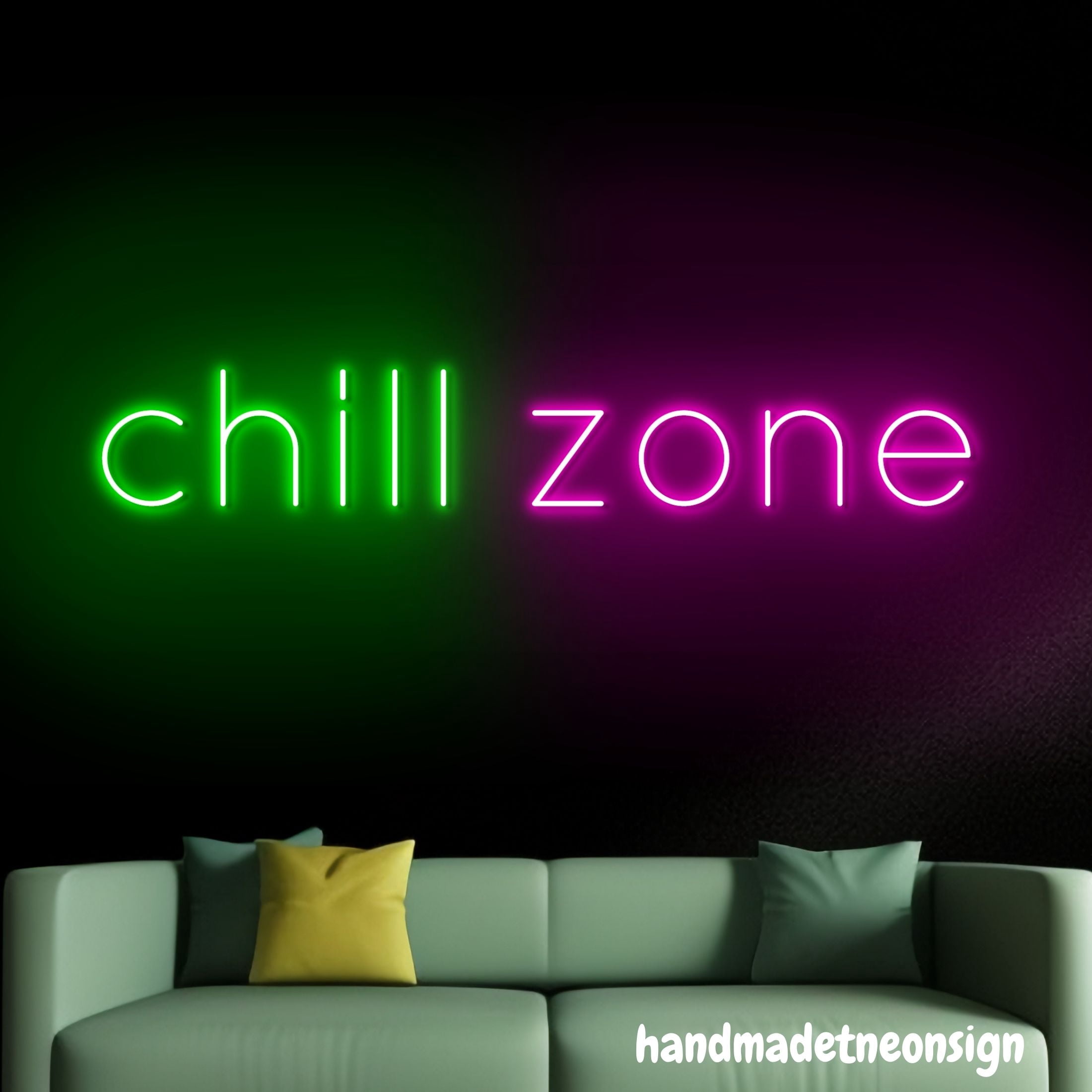Handmadetneonsign Chill Zone Neon Sign, Chill Zone Led Light, Quote Wall Art Decor, Party Wall Decor 53666