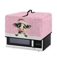 thumbnail image 7 of TSOVTHRID Cow Christmas Hat Pink Print Air Fryer Toaster Oven Dust Cover, Protective Countertop Microwave Oven Cover for Home Indoor Christmas Decor, 20.9"W x 15.7"D x 12.4"H, L, 7 of 7