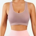 thumbnail image 6 of Feancey Racerback Sports Bras for Women High Impact Workout Yoga Bra Comfy Hollow Out Wireless Bralettes Solid Color Casual Everyday Brassiere Pink M, 6 of 6