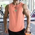 thumbnail image 2 of Aayomet Débardeurs Hommes Sans Manches T-Shirt Brocoli Mode Slim Été Col Rond Manches Courtes (Rose, TTTG), 2 of 3