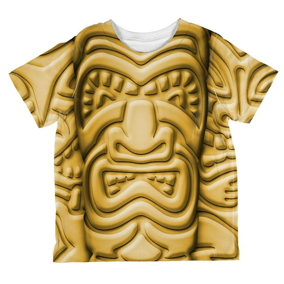 Tiki God Gold Face Luau All Over Toddler T Shirt Multi 6T