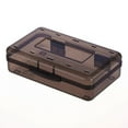 thumbnail image 2 of Plastic Pencil Case Box Clear Solid Color Casual Large Storage Boxes Containers with Buckles for Office Black 7.9 In, 2 of 6