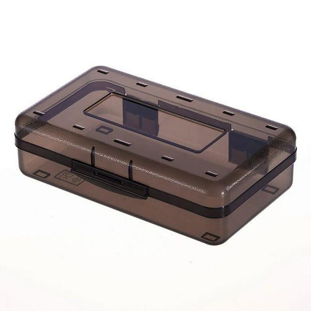 Estuche de plástico transparente para lápices, caja de almacenamiento multifuncional de gran capacidad, caja de papelería para estudiantes de arte y bocetos