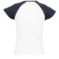 thumbnail image 3 of SOLS - Camiseta de manga corta bicolor modelo Milky para mujer (Blanco/Marino), 3 of 3