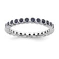 thumbnail image 2 of Auriga Fine Jewelry 925 Sterling Silver Created Sapphire Eternity Ring for Women Size- 5, 2 of 6