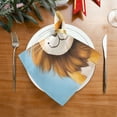 thumbnail image 2 of Napkin Satin Napkin 20*20Inchx1 Kitchen Towel Dinner Plate Towel Decorative Towel Napkin Tea Towel Suitable For Kitchen Table Cute Smiling Yellow Lion, 2 of 8