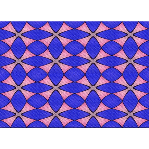 Ahgly Company Indoor Rectangle Patterned MediumOrchid Purple Area Rugs, 5' x 7'