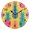 Black, variant on Colorful Pineapple Pattern Wall Clock 10in Round Artistic Oil Painting Home Decor Desk Table Clock