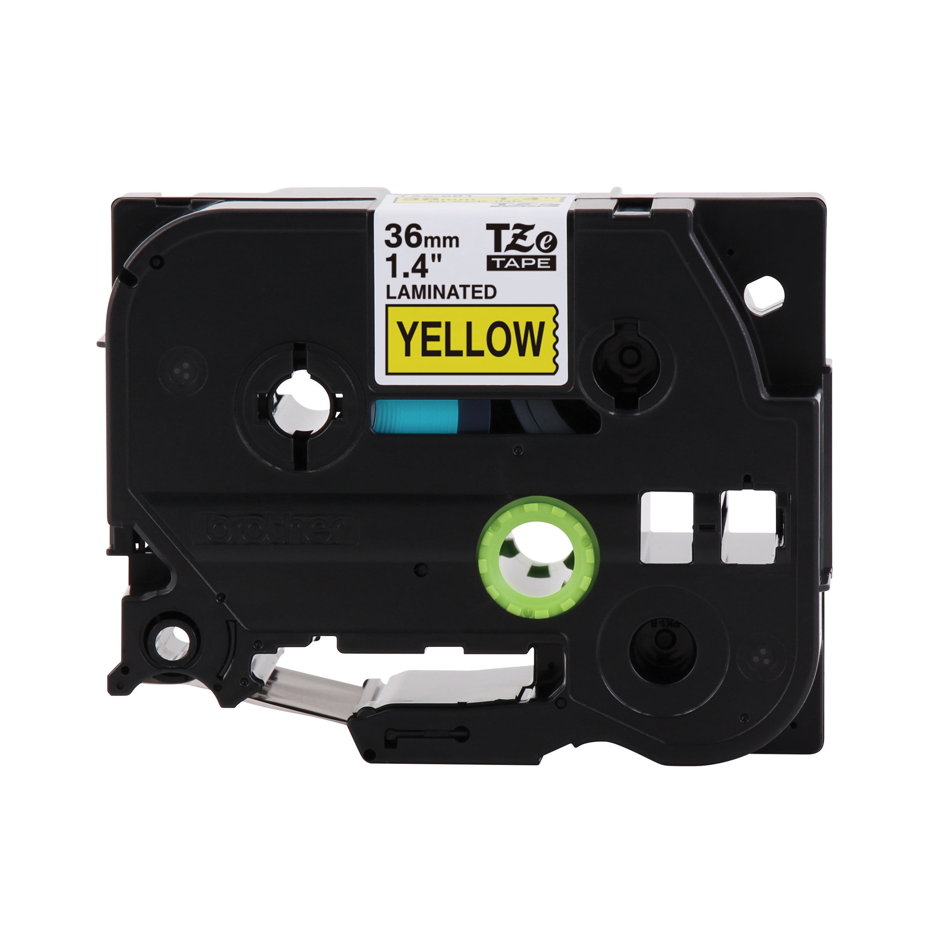 Brother P-touch TZeS661 Black Print on Yellow Label Tape, 1-1/2 in x 26.2 ft Strong Adhesive Laminated, 1-Piece