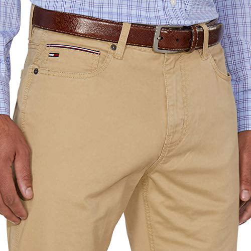 Tommy Hilfiger Mens TH Flex 5 Pocket Chino Pants (Mallet, 34Wx32L)