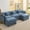 Blue, variant on 41.3" Modular Sectional Sofa, Modern Comfy Cloud Couch Sectional Sofa, Chenille Sofa Sleeper Deep Seat Sofa with Throw Pillows for Living Room, Single Seat Sofa Couch, Beige