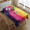 thumbnail image 2 of Colorful Tie Dye Wave Pattern Rectangle Tablecloth 60"x84",Waterproof Polyester Rectangle Table Cloth, Wipeable Spillproof Polyester Tablecloth for Dining, Camping, Indoor and Outdoor, 2 of 5