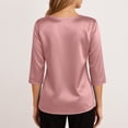 thumbnail image 4 of EYNMVR Womens Tops Trendy 2026 Fall Cowl Neck Shirts Long Sleeve Teacher Clothes Office Business Dressy Casual Outfits, 4 of 6