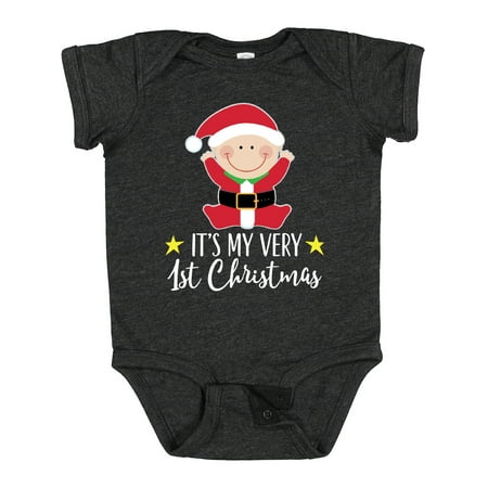 

Inktastic Babys 1st Christmas Santa Claus Gift Baby Boy or Baby Girl Bodysuit
