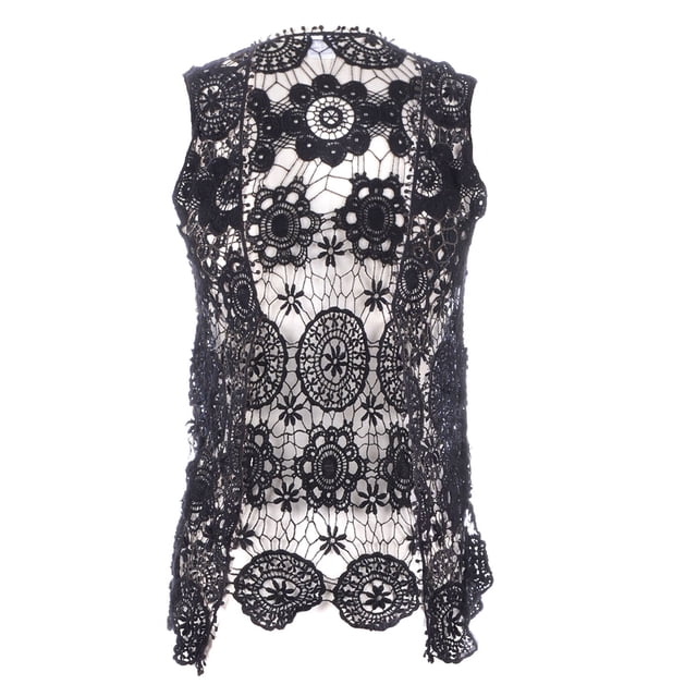 Cardigan à Manches Longues en Dentelle sur le devant Cover up Summer Beachwear