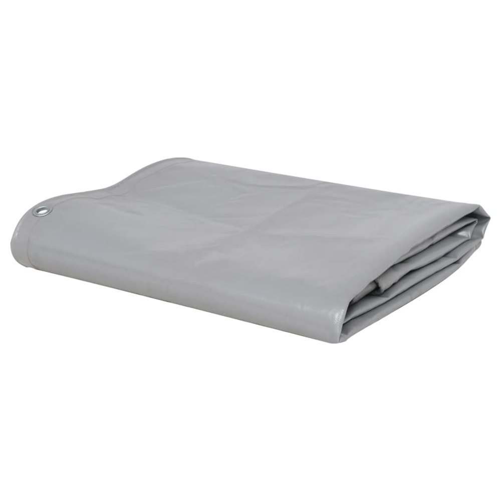 Tarpaulin 650 g/m² 6.6'x9.8' Gray,Tarps,Material Canvas with a PVC