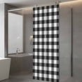 thumbnail image 3 of Black White Plaid Window Privacy Film, Modern Simple Buffalo Check Gingham Static Cling UV Sun Blocking Heat Control Window Tint, Non-Adhesive One Way Windows Privacy Cover 29.5''x78.7'', 3 of 7