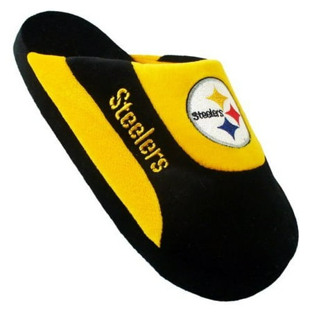 Comfy Feet NFL Low Pro Stripe Slippers - Pittsburgh Steelers