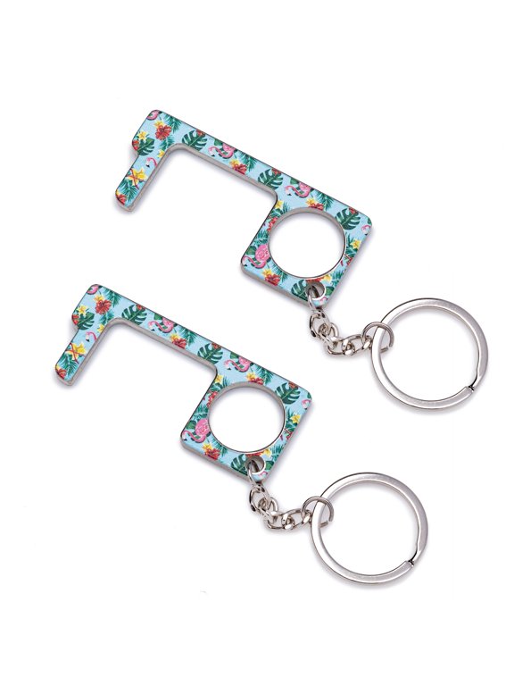 Blue Multi Colored Summertime Set Of 2 No Touch Keys