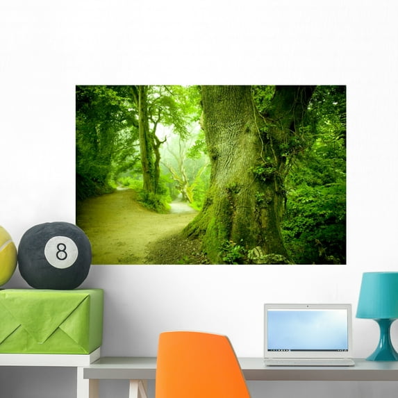 Forest Pathway Wall Mural by Wallmonkeys Peel and Stick Graphic (36 in W x 24 in H) WM27793