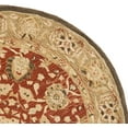 thumbnail image 3 of SAFAVIEH Anatolia Venice Traditional Wool Area Rug, Rust/Green, 6' x 6' Round, 3 of 3