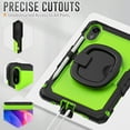 thumbnail image 6 of For Xiaomi Redmi Pad 2 11 inch 2025, 360 Rotating Shockproof Cover with Stand, Handle, Shoulder Strap, Lime Panel, 6 of 7