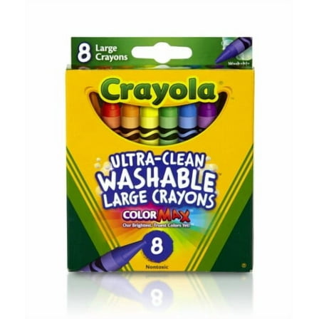 2X - Crayola Ultra Clean Washable Large Crayons 8 pk