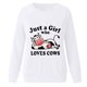 thumbnail image 4 of Sudadera con estampado de vacas de cambio de cuello redondo de manga larga suelta divertida vintage para mujer Fridja  fhghd1961, 4 of 5