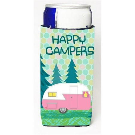

Carolines Treasures Happy Campers Glamping Trailer Michelob Ultra Can coolers for Slim Cans