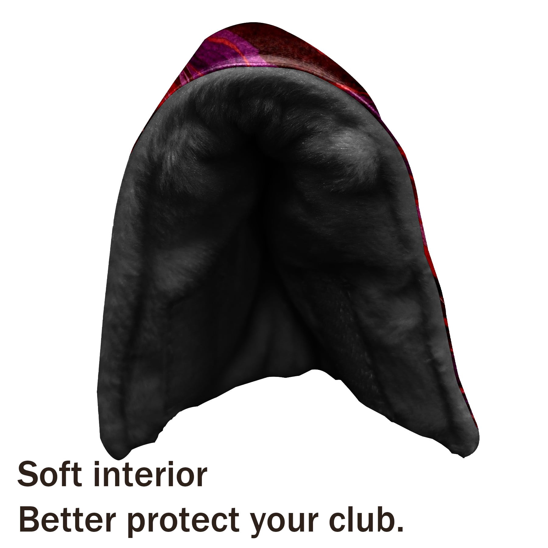 Golf Club Head Cover | Leather Golf Club Putte Headcover , Waterproof Golf Club Head Cover Set Driver Headcovers for Golf Clubs Men Women Red Purple Wave