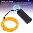 thumbnail image 3 of Cable EL, 16.4ft 5m Cable EL Cortable Naranja Iluminación De 360 ​​4 Modos Para Decoración Navideña, 3 of 7