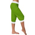 thumbnail image 4 of CQONEPT Knit Pants with Pockets for Womens Leisure Baggy Wide Leg Pant Elastic Waist Vacation Outdoor Pant Green S, 4 of 6