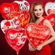 thumbnail image 5 of Globos ZHWKMYP con forma de corazón rojo, 36 piezas, para el día de San Valentín, 5 of 7