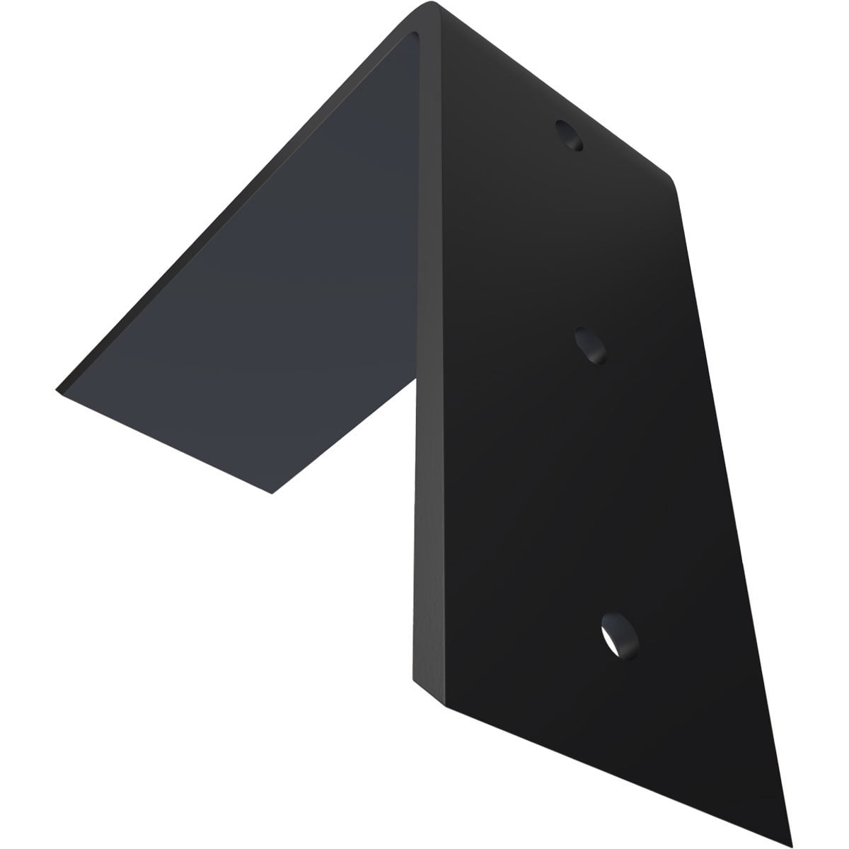 Ekena Millwork 2 1/2"W x 6"D x 6"H Countertop Support Steel Heavy Duty Bracket, Powder Coated Black