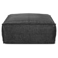 thumbnail image 7 of Simpli Home Simpli Home Brody Boho Square Pouf in Distressed Black Faux Leather, 7 of 7