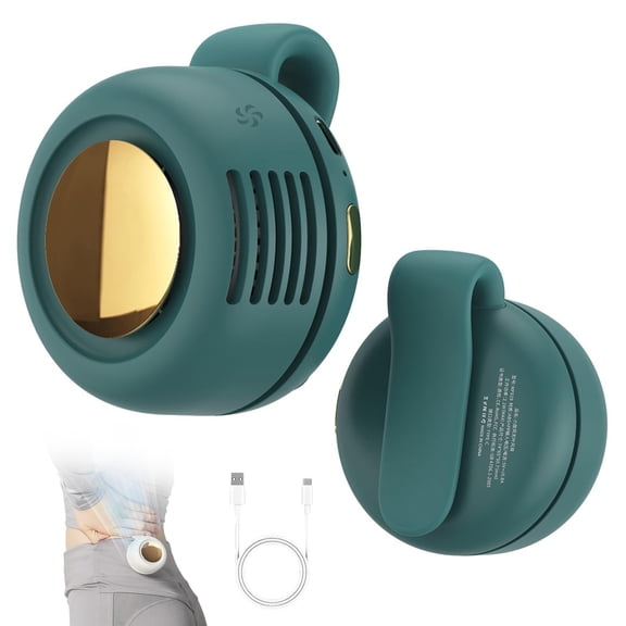 Mini Clip-On Fan, Portable Silent Clip On Bladeless Fan, USB Rechargeable 360° Rotatable Fan, 3-Speed Wearable Fan, 3 Speeds, 6H Runtime