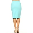 thumbnail image 3 of Women's Plus Size Casual Solid Pencil Skirt, 3 of 3