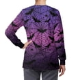 thumbnail image 2 of Binienty Halloween Spider Web Nurse Jacket for Women 4-Way Stretch Fabric Warm-Up Fitted Medical Jackets with 2 Pockets, Wrinkle Free, for Clinic Workplace, Registered Nurses Vet Workers Outfits, 2 of 7