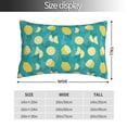 thumbnail image 2 of Gaeub Lemon Blue Print Double Sided Plush Decorative Throw Pillow Cover, Sofa Cushion Cover, Plush Cushion Cover，Excluding Pillow Core-14"x20", 2 of 6