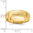 thumbnail image 3 of 14K Yellow Gold Heavy Comfort Fit Brush Satin Fancy Band (Size 13.5) Made In United States yb108h-13.5, 3 of 5