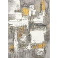 thumbnail image 2 of Well Woven Thelina Abstract Yellow Geometric Distressed Soft Glam Area Rug 5x7 (5'3" x 7'3"), 2 of 7
