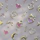 thumbnail image 4 of CnSybaris Stickers para uñas 5D rosa y dorado con corazones y estrellas, 4 of 9