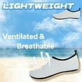 thumbnail image 6 of TELOLY Water Shoes for Women Men,Advanced Mesh Material Water Socks,Beach Shoes for Beach Swim Pool Surf Exercise,White, 6 of 7
