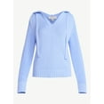 thumbnail image 5 of Free Assembly Women's Cotton Hoodie Sweater with Long Sleeves, Sizes XS-XXL, 5 of 5