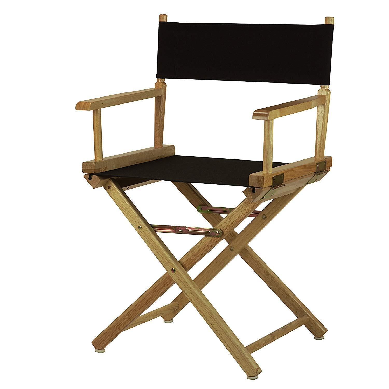 Casual Home 18" Director's Chair Black Frame with Black Canvas 