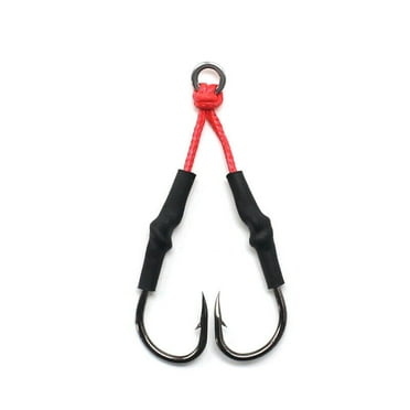 BLUEWING Wide Gap Jigging Hooks Needle Point Fishing Hooks High Carbon Steel Hooks Extra Sharp Fish Freshwater Saltwater Fishing Size 5 0 10pcs
