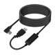 thumbnail image 1 of Cable USB a USB C/Transferencia de datos/Cable de carga rápida/Cable de enlace de carga de 5 Gbps Negro, 1 of 7